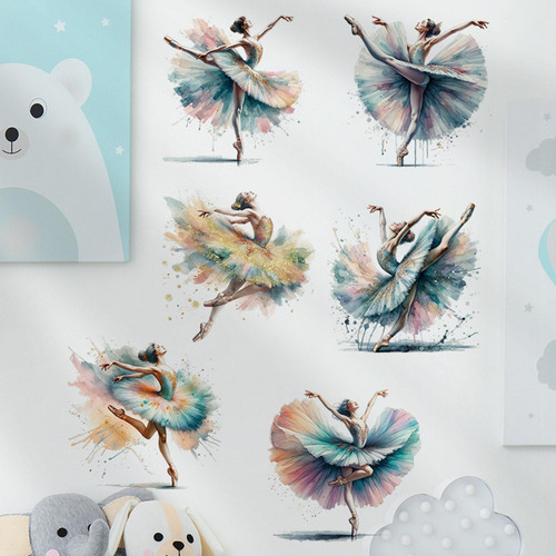 Calcomanías De Pared Para Niña De Ballet, Pegatinas De