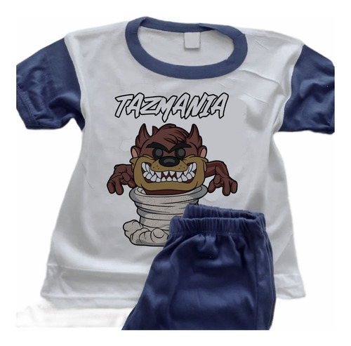 Pijamas Infantiles Manga Larga Estampadas Tazmania - 7684