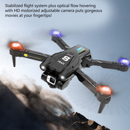 Drone Cuadricóptero Rc, Luz Led, Cámara Doble Hd, Zoom 50x