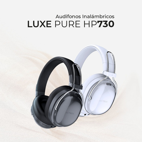 Audífonos Para Disp Inalámbricos Luxe Pure Hp730 Bt 5.4 Color Negro