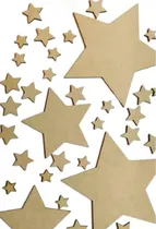 Comprar 100 Estrellas Mdf 3mm Mdf Souvenirs Madera Formas Fibrofacil