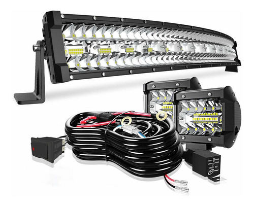 Barra De Luz Led T-former Curvada De 32 Pulgadas De Triple F