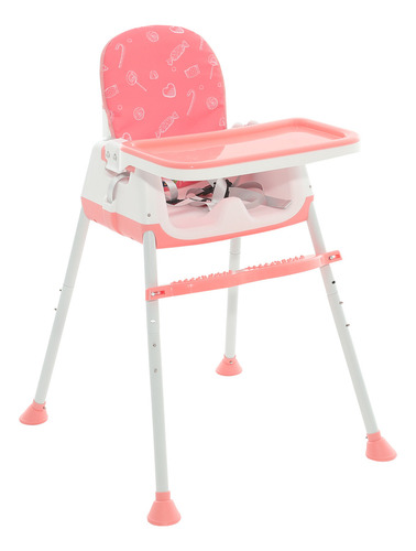 Cadeira De Alimentação Portátil Infantil Zest Maxi Baby Cor Rosa