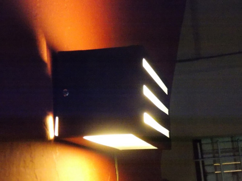 Imagen 5 de 7 de Lampara Bidireccional 1 Luz Pared Led Exterior E27 3001