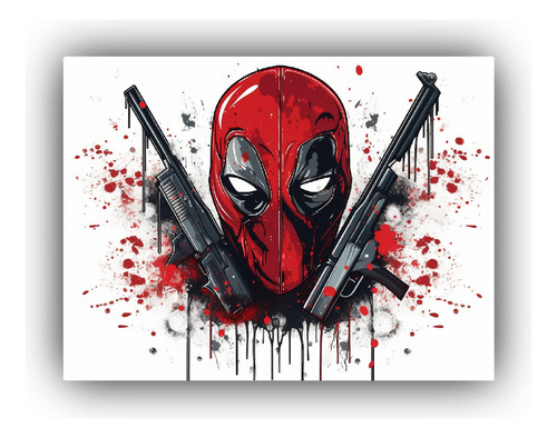 Arte De Pared Conceptuales Deadpool Ryan Reynolds 75x50cm