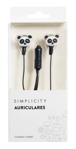 Auriculares Simplicity Panda Con Silicona