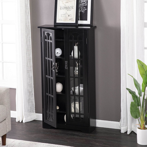 Furniture Mueble Multimedia Para Ventana Color Negro