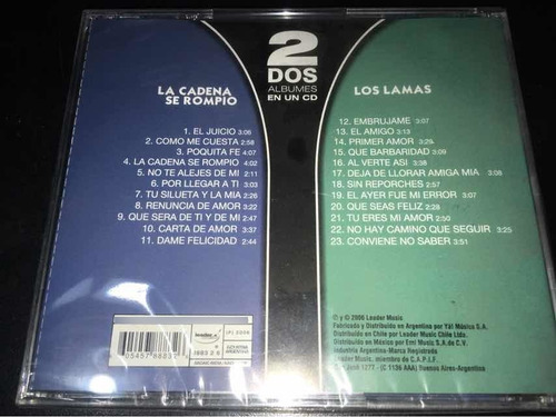 Los Lamas La Cadena Se Rompió Cd Nuevo Original Cerrado