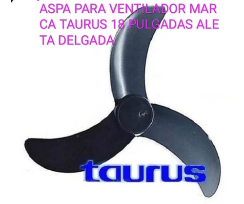 Aspa  Para Ventilador Taurus Tipo Búmeran Aspa Delgad 18 Pul