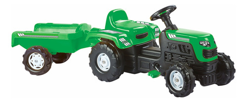 Tractor A Pedales Ranchero Verde Con Carrito 8246 - Kidscool
