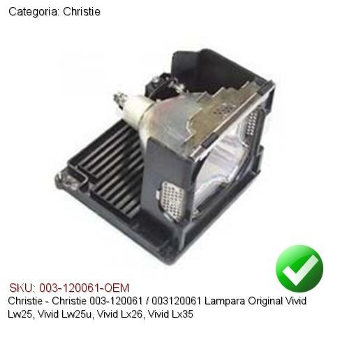 Lampara Christie 003-120061 Vivid Lw25/lw25u/lx26/lx35