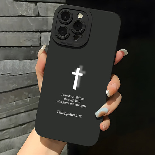 M Capa Para iPhone 14 Pro Max, Capa Preta De Silicone Fina