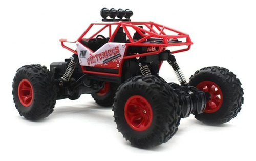 Carro Rock Crawler Rc 4x4 Off Road 28cm Cor Vermelho