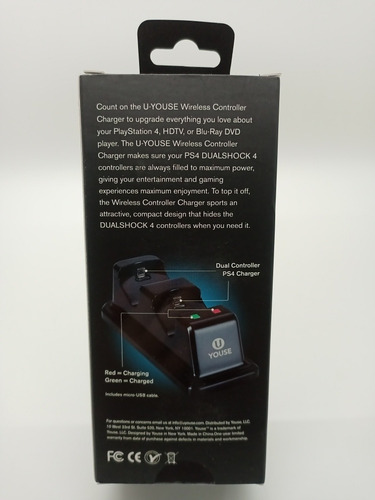 Imagen 4 de 6 de Cargador Dual Para Controles Ps4 Tipo Micro Usb, Youse