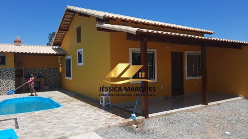 Imagem 3 de 12 de Casa 2 Quartos, Área Gourmet E Piscina Em Unamar - Cf 76.5