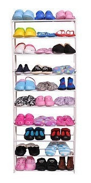 30 Par 10 Tier Shoe Rack Modern Shoe Organizer Stand Tower H