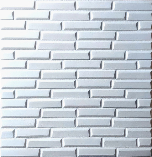 Revestimiento Pared Autoadhesivo 3d Simil Piedra Blanca