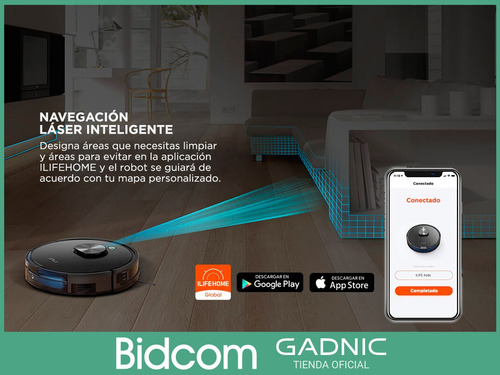 Aspiradora Robot As10 Ilife Con Navegación Laser 4 Modos