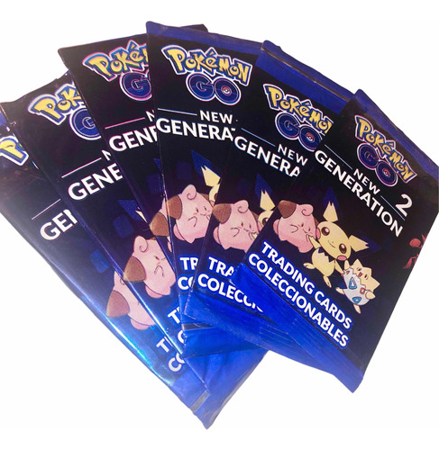 Lote Pack De 06 Sobres Extensión Pokemon Go 2 New Generación