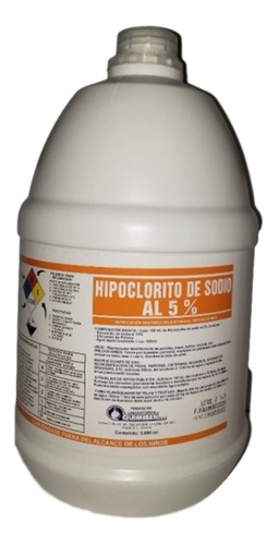 Hipoclorito De Sodio Al 5% Galón De 3800 Ml