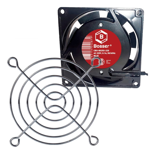 Turbina Cooler Fan Bosser Ac 220v 80x25 Mm Buje + Reja Metal