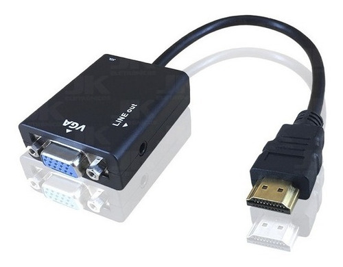 Cabo Adaptador Ligar Notebook Ou Pc Hdmi Em Data Show Vga