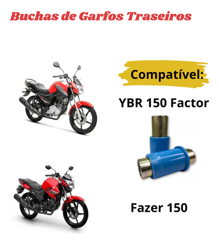 Kit Bucha Quadro Elastico(garfo Traseiro) Fazer/factor 150