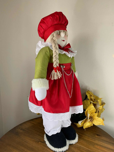 Imagem 3 de 8 de Mamãe Noel Em Tecido 68cm Natal