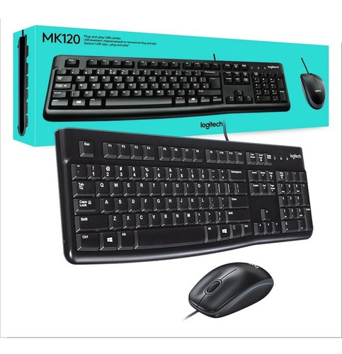 Kit Teclado Numerico Español Y Mouse Usb Logitech Mk120 Flex