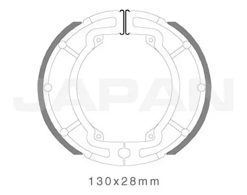 Banda Freno Japan Um Nitrox 125 R Trasera - 01012
