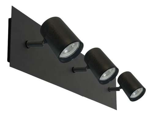 Aplique Base 3 Luces Spots Led Ideal Baño Con Lámparas Gu10 