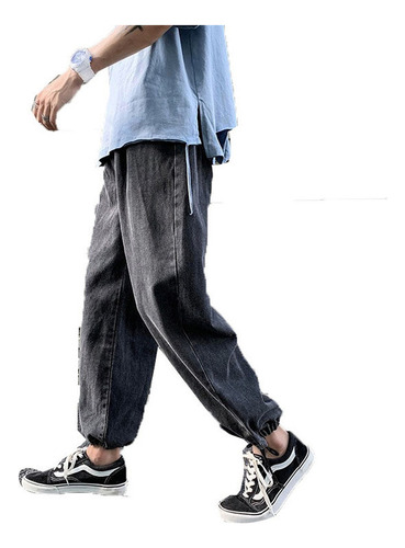 A Pantalones Vaqueros Rectos Para Hombre, Casual, Oversize