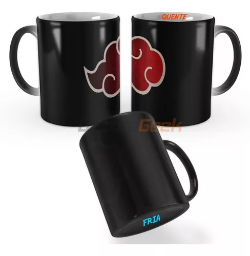 Caneca Preta Naruto Akatsuki Nomes Nuvem Xícara Akatsuki Personalizada