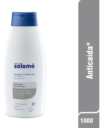  Shampoo 2en1 1 Litro Anticaída María Salomé