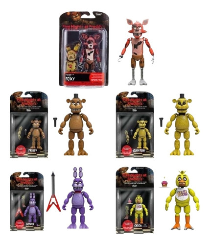 5pcs Figuras De Acción De Pvc Fnaf In Five Nights