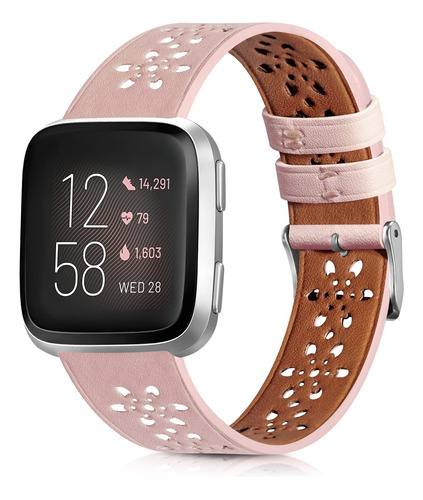 Correa De Cuero Compatible Con Fitbit Versa 2 Band/fitbit V.