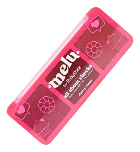 6 Trio Blush Iluminador Cherry Cheats Ruby Rose Atacado