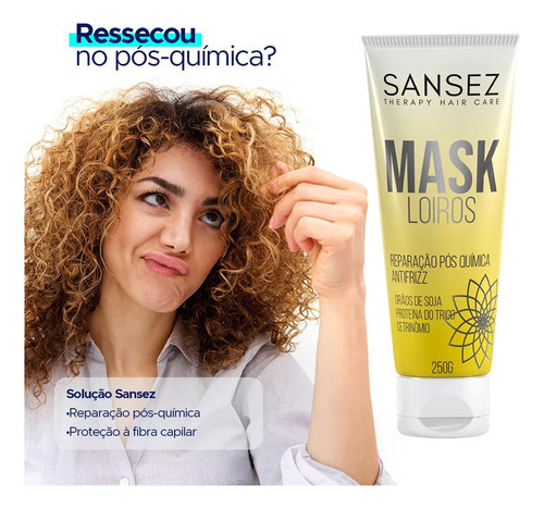 Máscara Antifrizz / Desembaraçante Sansez - Mask Loiros