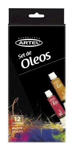 Set 12 Pintura Al Óleo 12ml Artel