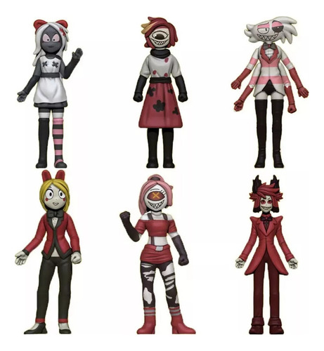 6pcs Hazbin Hotel Alastor Figura Juguete Modelo Regalo