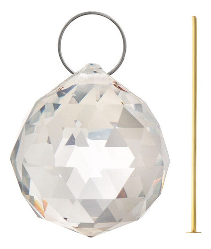 Colgante Transparente Con Forma De Bola De Cristal Arte Par