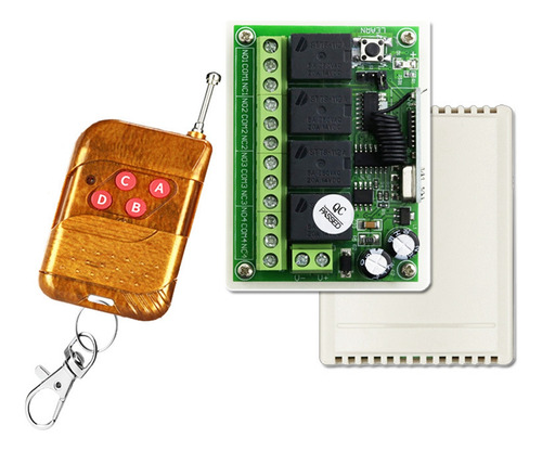 Receptor De Módulo De Relé 433mhz 12v 24v Com Transmissor Rf