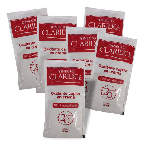 Oxidante Capilar En Crema 20vol Claridge Pack 12un De 75ml