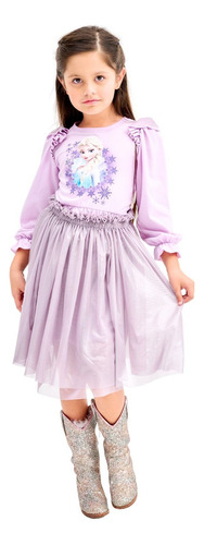 Vestido Disney Frozen Con Tul Falda Glamour Disney®