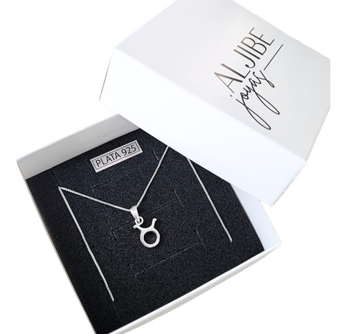 Cadena Con Dije Signo Zodíaco Tauro De Plata 925 Color Plateado