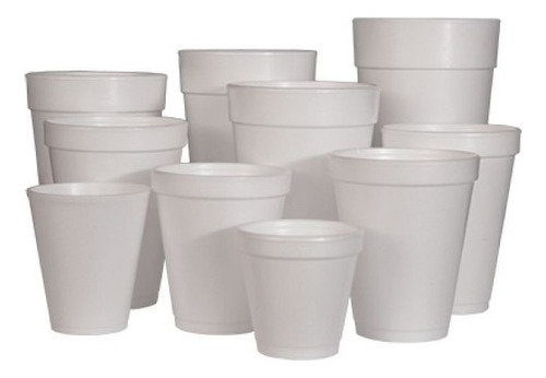 Vaso Termico Blanco Descartable Telgopor 180cc X 1000 Unid