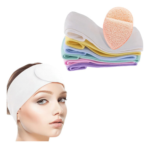 Esponja Limpieza Facial Skincare + Vincha Cosmetología