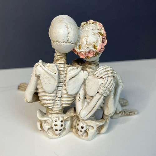 Figura De Pareja De Esqueletos Para Halloween, Decoración Ar