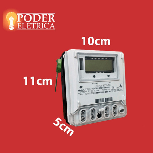 Imagem 4 de 4 de Medidor De Energia Bifasico S/ Neutro Eletra Cronos 6031-ng