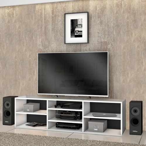 Rack Minimalista Para Tv Moderno Con Estantes